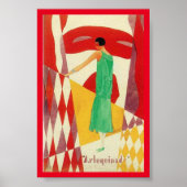 Harlequin Art Deco Poster (Vorne)