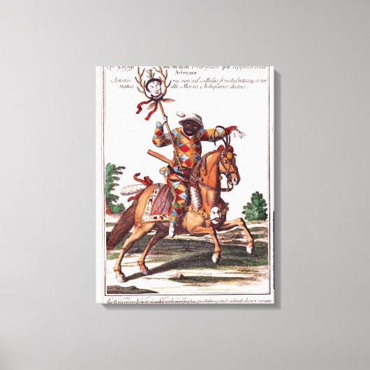 Harlequin auf Horseback Leinwanddruck (Vorderseite)