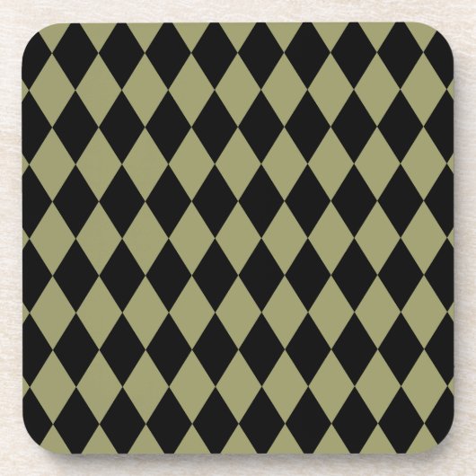 Harlequin Avocado und Black Getränkeuntersetzer (Vorderseite)