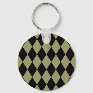 Harlequin Avocado und Black Schlüsselanhänger