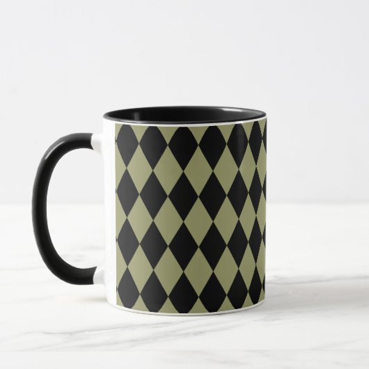 Harlequin Avocado und Black Tasse (Links)