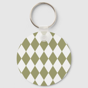 Harlequin Avocado und White Schlüsselanhänger