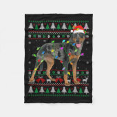 Harlequin Beauceron Dog Christmas Ugly Sweater Dog Fleecedecke (Vorderseite)
