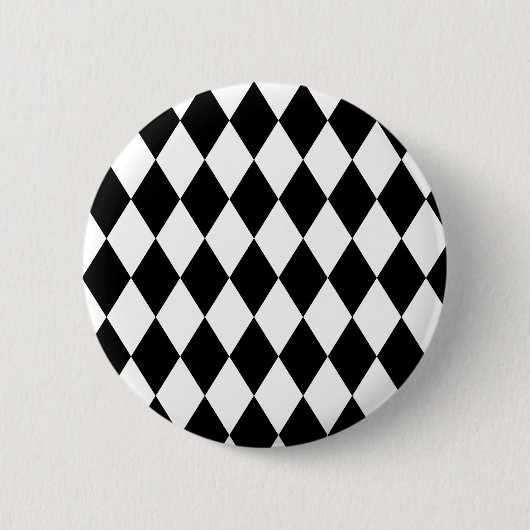 Harlequin Black and White Button (Vorderseite)