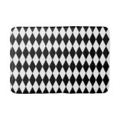 Harlequin Black and White Diamond Pattern Badematte (Vorderseite)