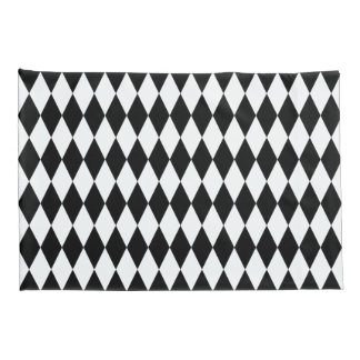 Harlequin Black and White Diamond Pattern Kissenbezug