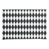 Harlequin Black and White Diamond Pattern Kissenbezug (Vorderseite-Rechts)