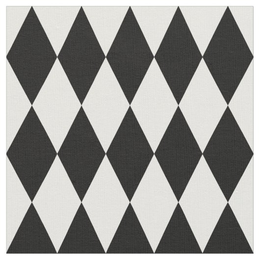 Harlequin Black and White Diamond Pattern Stoff (Nahaufnahme)