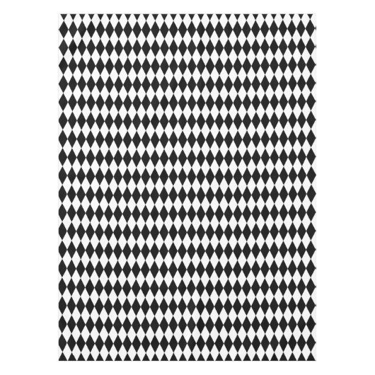 Harlequin Black and White Diamond Pattern Tischdecke (Vorderseite)