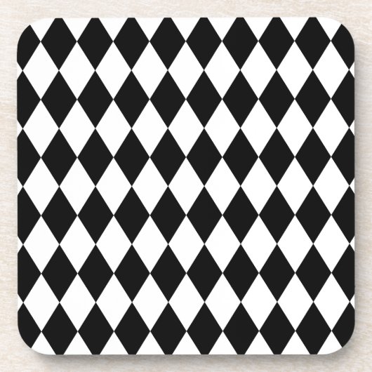 Harlequin Black and White Getränkeuntersetzer (Vorderseite)