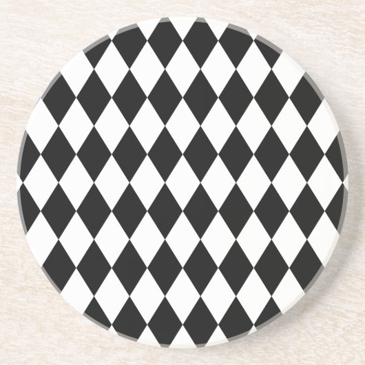 Harlequin Black and White Getränkeuntersetzer (Vorne)