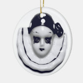 Harlequin Black and White Keramik Ornament (Links)
