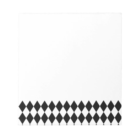 Harlequin Black and White Notizblock (Vorderseite)