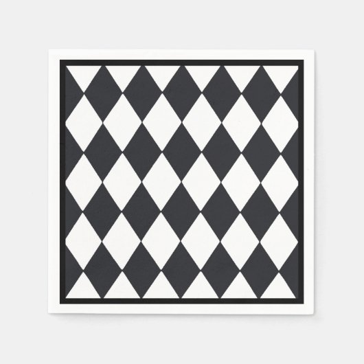 Harlequin Black Serviette (Vorderseite)