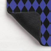Harlequin Blau und Schwarz Mousepad (Ecke)