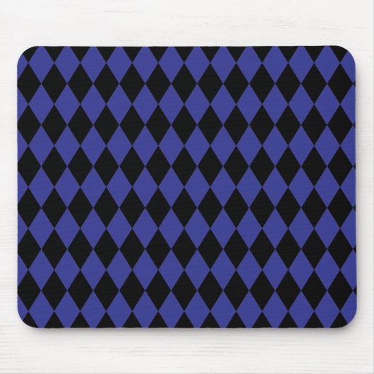Harlequin Blau und Schwarz Mousepad (Vorne)