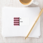 Harlequin Brown und Pink Adressaufkleber (Insitu)
