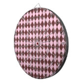 Harlequin Brown und Pink Dartscheibe (Vorderseite rechts)