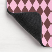 Harlequin Brown und Pink Mousepad (Ecke)