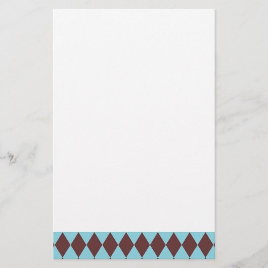 Harlequin Brown und Sky Briefpapier (Vorderseite)