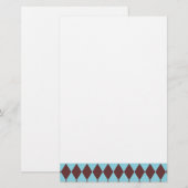 Harlequin Brown und Sky Briefpapier (Vorne/Hinten)