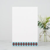 Harlequin Brown und Sky Briefpapier (Stehend Vorderseite)