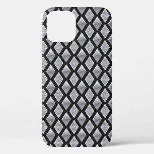 Harlequin Brushed Steel Glitzer Combo Print Case-Mate iPhone Hülle