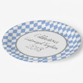 Harlequin-Celebration-Vorlagen-individuell-blau Pappteller (Schrägansicht)