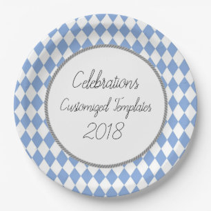 Harlequin-Celebration-Vorlagen-individuell-blau Pappteller