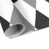 Harlequin Chic Diamond Geometric Schwarz-weiß Geschenkpapier (Rolleneckpunkt)