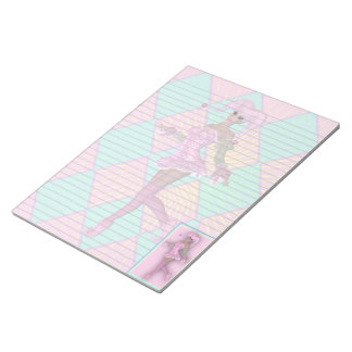 Harlequin Clown Fantasy Pastel Legal Notepad Notizblock