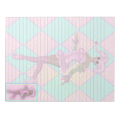Harlequin Clown Fantasy Pastel Legal Notepad Notizblock (Vorderseite)