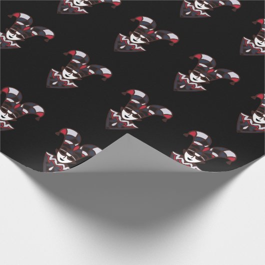 Harlequin Clown Hat Multicolor Cells Geschenkpapier (Ecke)