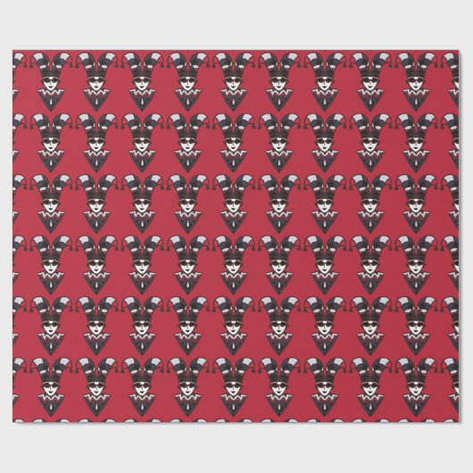 Harlequin Clown Hat Multicolor Cells Geschenkpapier (Flach)