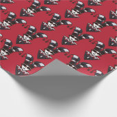 Harlequin Clown Hat Multicolor Cells Geschenkpapier (Ecke)