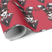 Harlequin Clown Hat Multicolor Cells Geschenkpapier (Rolleneckpunkt)