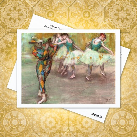 Harlequin Dance Ballet Edgar Degas Postkarte