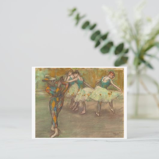 Harlequin Dance, Degas Impressionist Postkarte (Stehend Vorderseite)