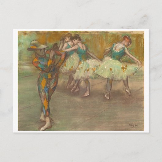 Harlequin Dance, Degas Impressionist Postkarte (Vorderseite)