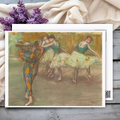 Harlequin Dance, Degas Impressionist Postkarte