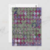 Harlequin Design Postkarte (Vorne/Hinten)