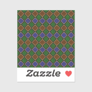 Harlequin-Diamantgitter: Texturierte Harmonie Aufkleber
