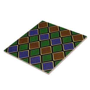 Harlequin-Diamantgitter: Texturierte Harmonie Fliese