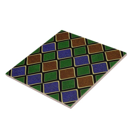 Harlequin-Diamantgitter: Texturierte Harmonie Fliese (Seite)
