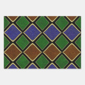 Harlequin-Diamantgitter: Texturierte Harmonie Geschenkpapier Set (Vorderseite 3)