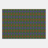 Harlequin-Diamantgitter: Texturierte Harmonie Geschenkpapier Set (Vorderseite)