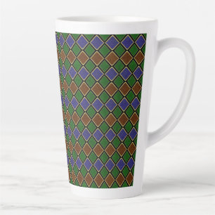 Harlequin-Diamantgitter: Texturierte Harmonie Milchtasse