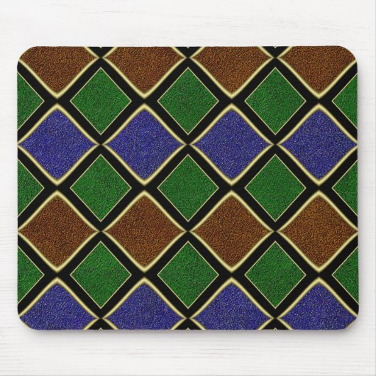 Harlequin-Diamantgitter: Texturierte Harmonie Mousepad (Vorne)
