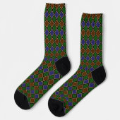 Harlequin-Diamantgitter: Texturierte Harmonie Socken (Linkes Detail)