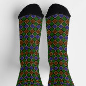 Harlequin-Diamantgitter: Texturierte Harmonie Socken (Oben)